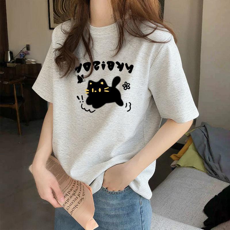 

Trendy Plus Size Cotton Round Neck Short Sleeve T-Shirt - Summer Bestseller 3XL (Suggested 135-155 lbs)