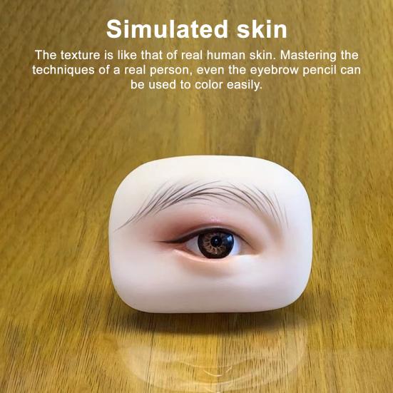 Silicone Eyebrow Practice Model Brow Microblading Drawing Fake Eye Practice Skin Beginner Professional Women Eye Makeup Tools