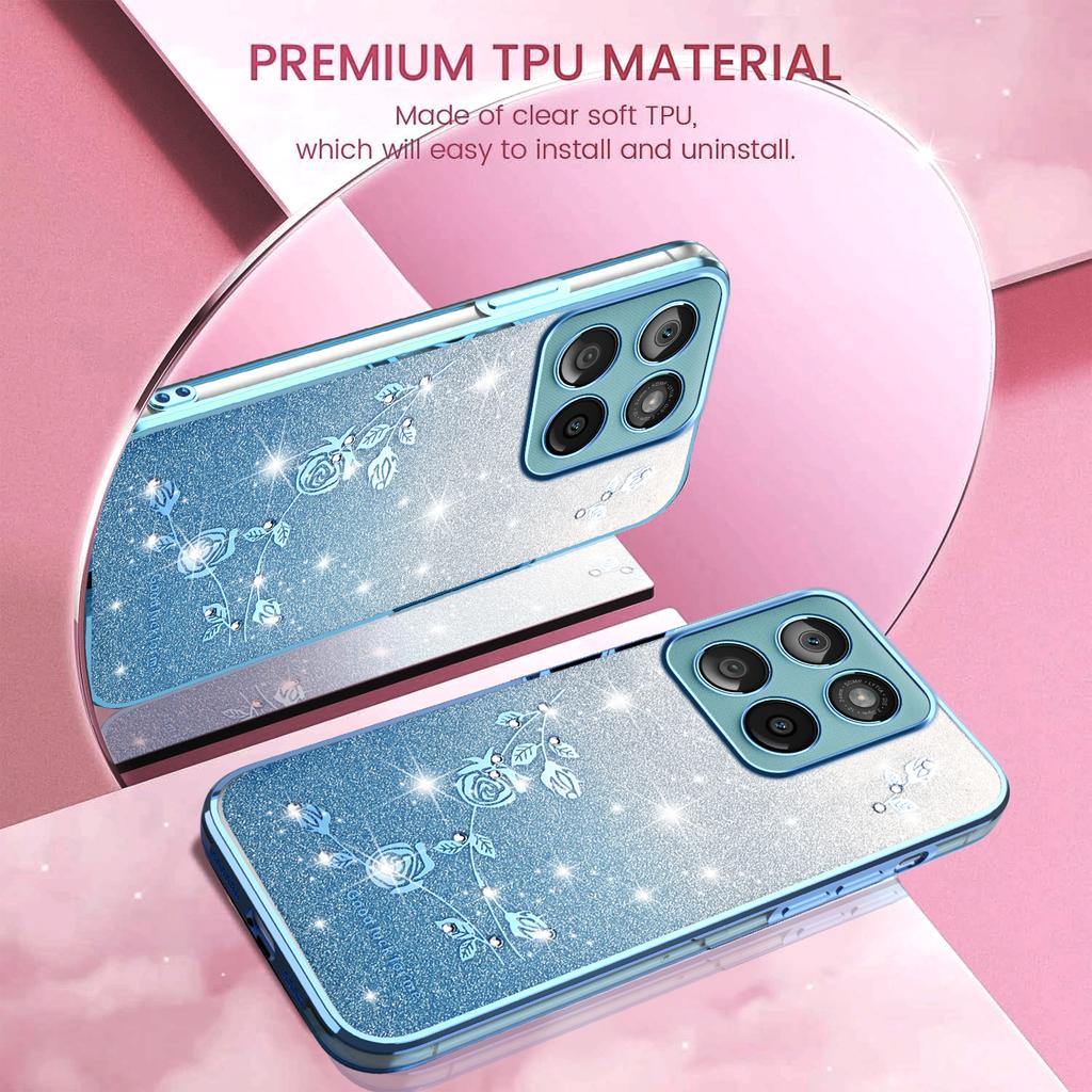 KADEM TPU Case for Motorola Edge 60 5G/60s 5G/60 Fusion 5G Flower Design Gradient Phone Cover