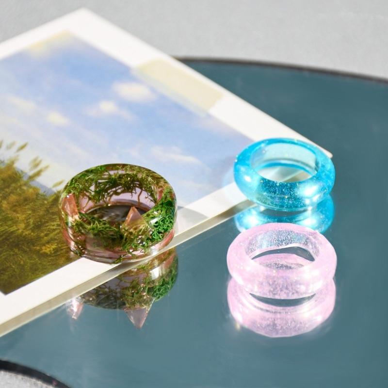 Flexible Silicone Mold for Finger Rings Full Plate Diamond Rings Epoxy Resin Mould Jewelry Tool Unique Accessories Molds