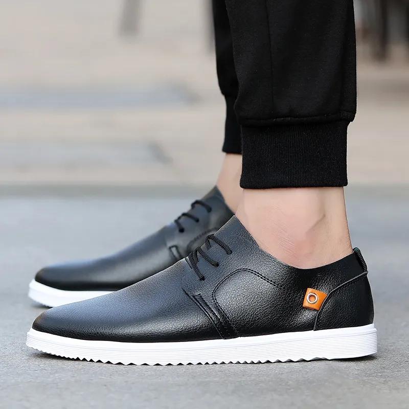 Spring Men's Shoes All-match Breathable Casual Sneakers Korean Style Trend Business Leather Shoes Student Sport Shoes