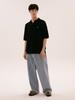 YALE Heritage Dan Slit-Neck Pique Tee Black