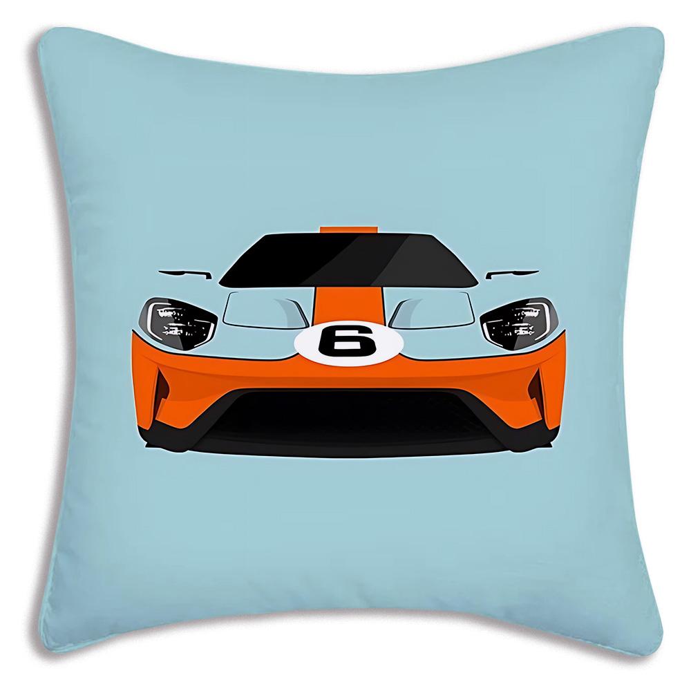 Racing For Gulfs Pillow Covers Cartoon Sofa Decorative Home Double-sided Printing Short Plush Cute Cushion Cover