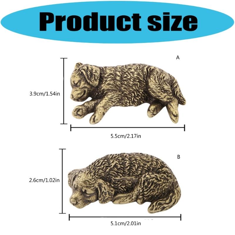 Metal Animal Statues Figurines Retro Dog Statue Figurines Sculptures Tabletop Centerpieces Home Decors Collectibles