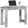Desk, Concrete Gray, 100X45X75 Cm, Wood-Based Material