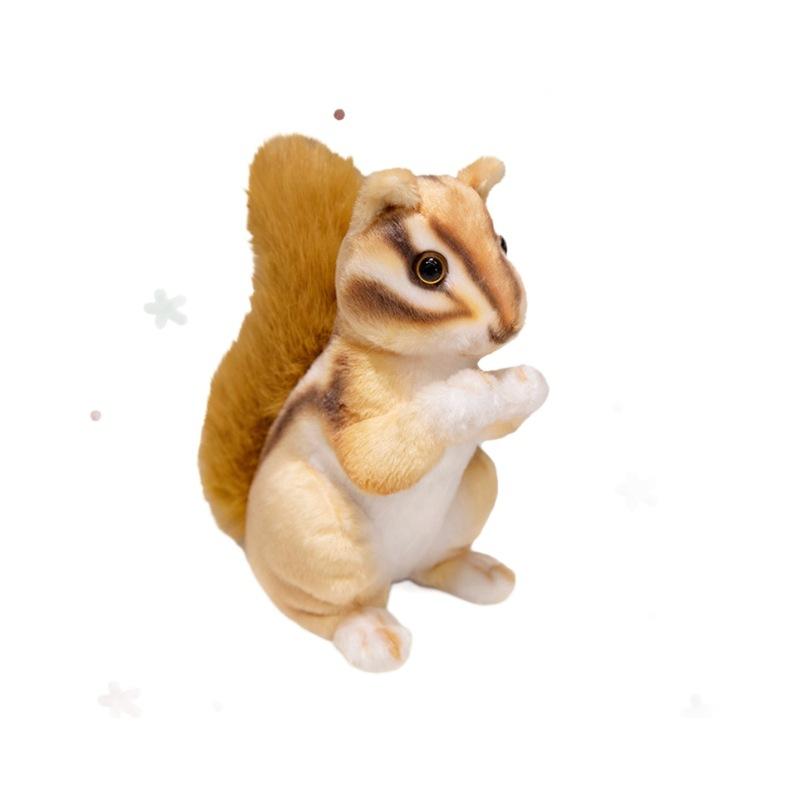 Simulation Squirrel Doll Pet Squirrel Doll Zoo Merchandise Plush Toy Birthday Gift