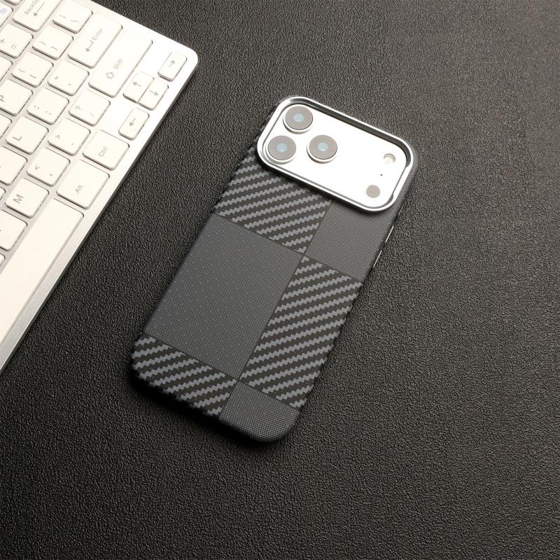 Luxury Carbon Fiber Pattern Magnetic For Magsafe Case For iPhone 17 Air 16 15 14 13 12 Pro Max Wireless Charge Shockproof Cover