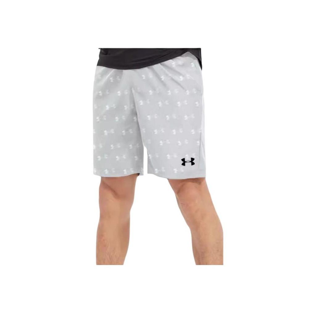 Under Armour Quick-Dry Breathable Running Training Printed Knit Shorts Unisex Shorts Light-Gray 21500231-009