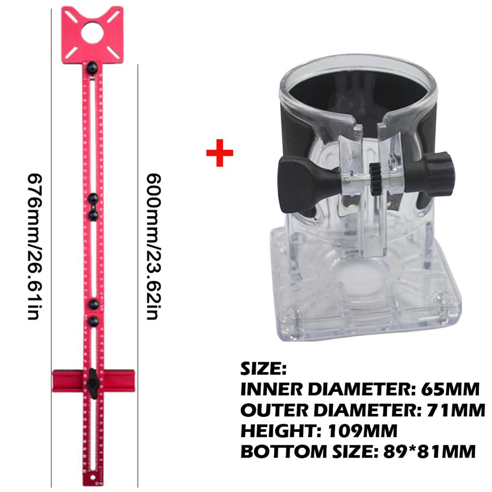 Router Milling Groove Bracket Aluminum Alloy Universal Router Table Insert Plate with Base Carpentry Circle Cutting Guide Board