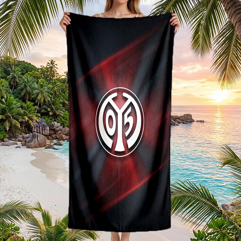 Mainz FC Druck Schnelltrocknendes Strandtuch Mikrofaser Saugfähig Tragbares Reise-Badetuch