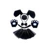 Dog Costume Accessory Set - Headband, Nose, Tie, Tail, Gloves, Skirt