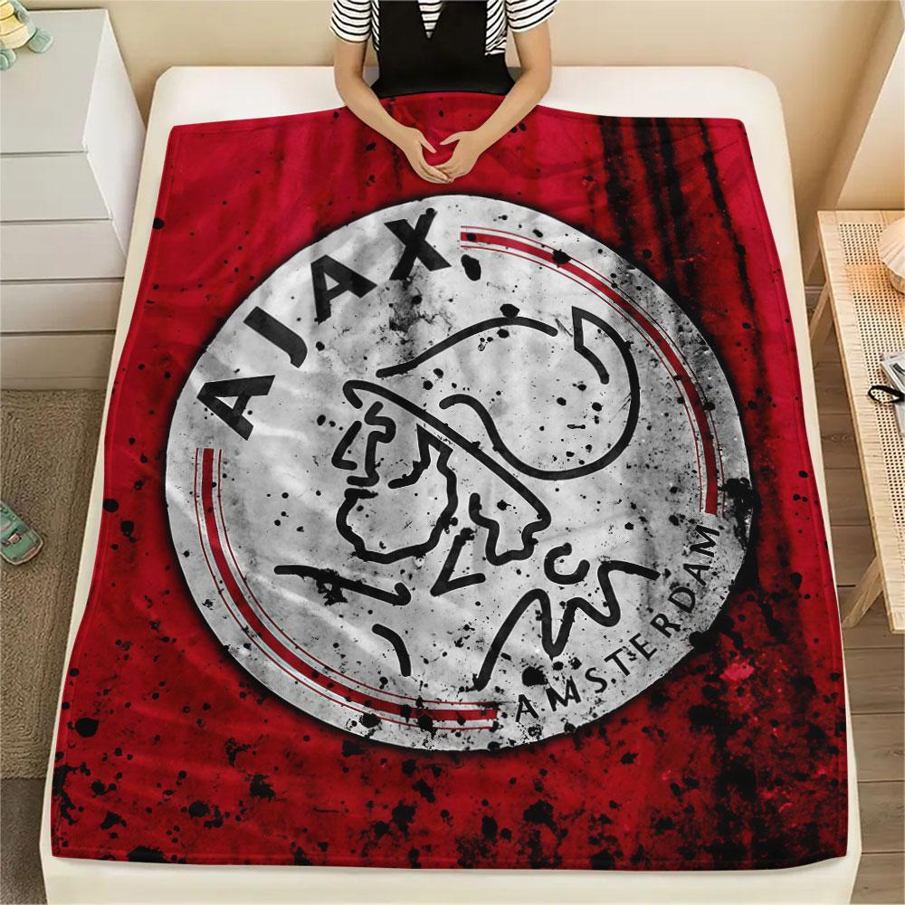 1PC AFC Ajax Patterned Flannel Blanket Suitable For All Seasons for Home Decor Warmth and Comfort Gifts Holiday Present