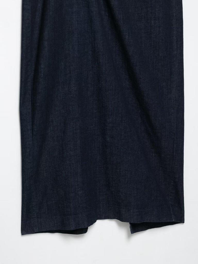 TAOP&ZA Elegant Round Neck Sleeveless Denim Dress with Waist Tie - Women's Spring/Summer Fashion