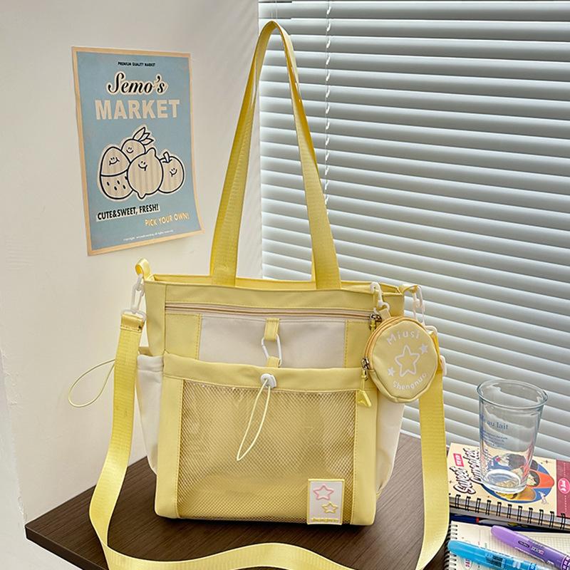 Children's Schoolbags First Grade Girl with High Looking Two Piece Backpack
