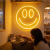 Smile Face Neon Sign, USB LED Neon Light Wall Decor Smiley Face Light Up Signs For Bedroom Kids Room Wedding Party Decoration