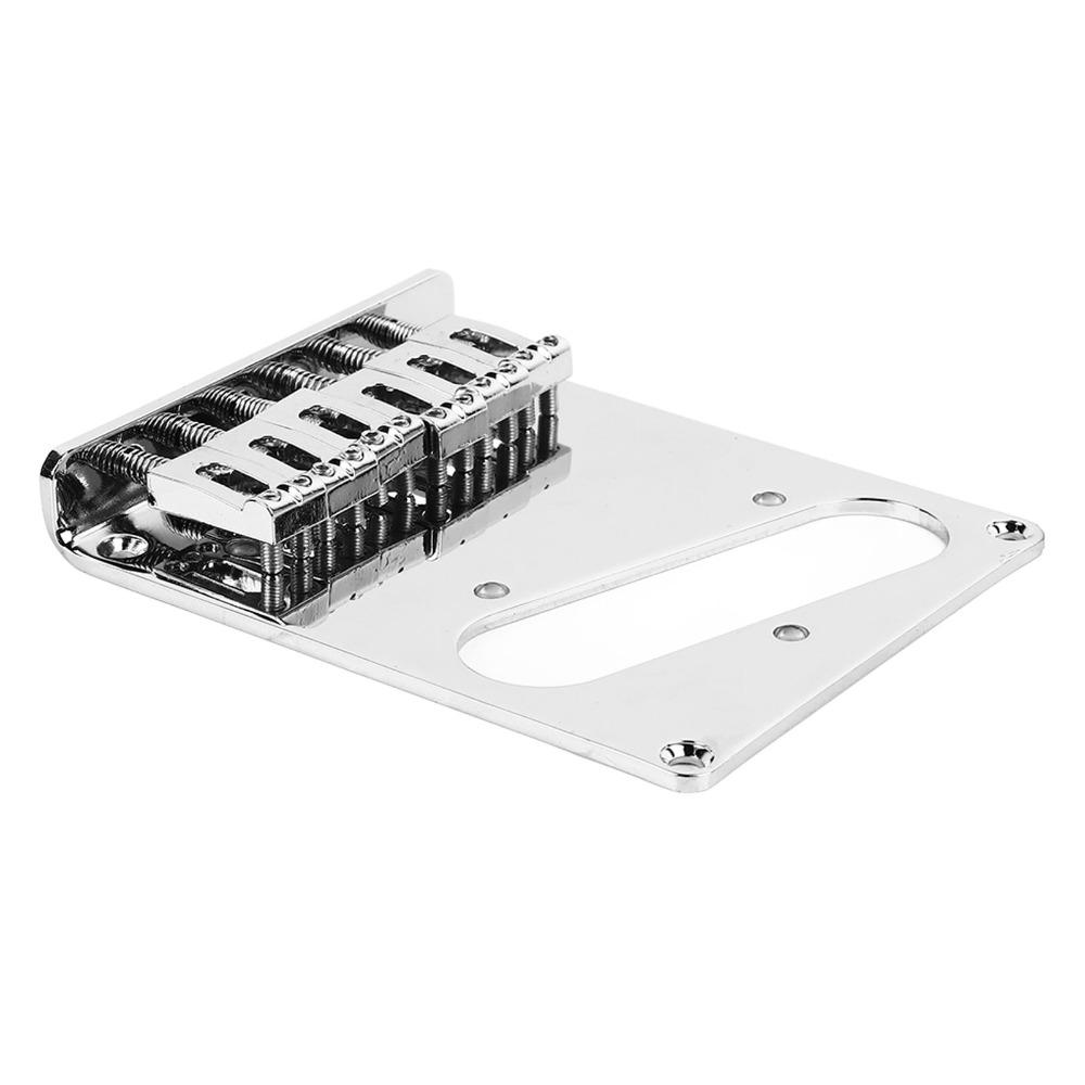 Metal Electric Guitar Bridge Silver 6 String Guitar Bridge For Electric Guitar