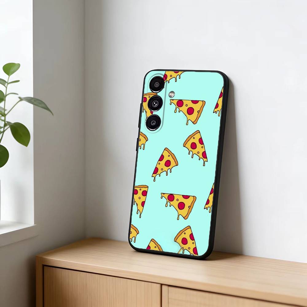 delicious cartoon pizza Phone Case For Samsung Galaxy A91,80,73,72 ,71,53,52,32 ,31,22,21s,20,Soft Black Case