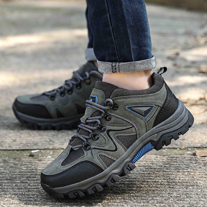 Autumn New Low-Top Lace-Up Hiking Shoes For Men's Outdoor Shoes Large-Size Cross-Country Hiking Shoes For Travel Shoes Casual