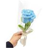 Valentines Day Crochet Rose Bouquet Birthday Present Handcrafted Rose Bouquet Meticulously Handcrafted Realistic Appearance