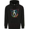 A Colourful Border Collie Dog Childrens Kids Hoodie