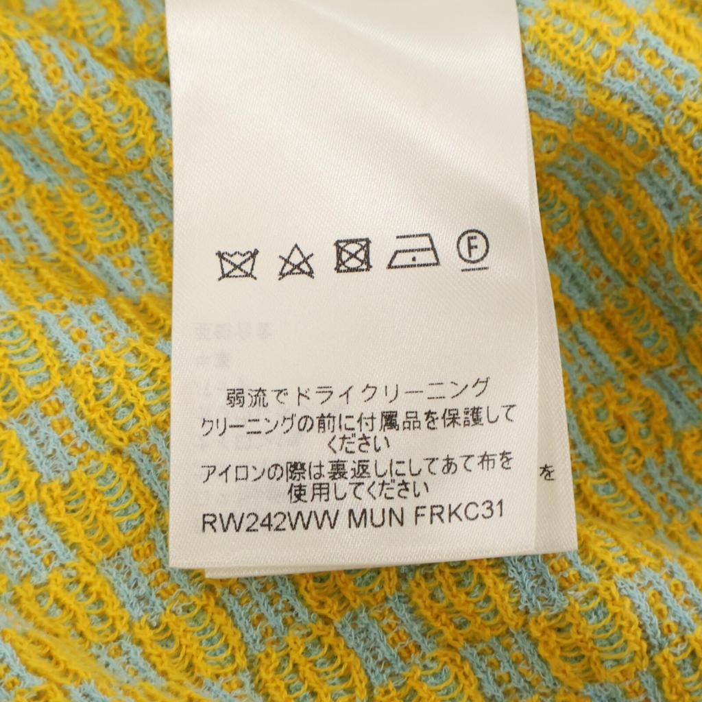 LOUIS VUITTON Checkered knit cardigan for Fall/Winter 2014 Jacket S Yellow x blueUsed