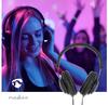 Nedis Over-Ear Headphones - Wired Cable Length: Volume Control 1.20 M (Wired) Black