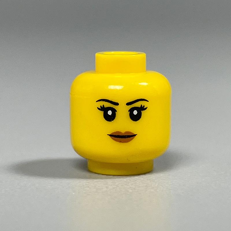 Building Block Minifigure Heads Set – Facial Expressions in Yellow