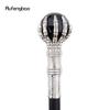 Black Glass Ball White Steampunk Cane Fashion Decorative Stick Gentleman Luxury Crosier Knob Steampunk & Everyday Use 93cm