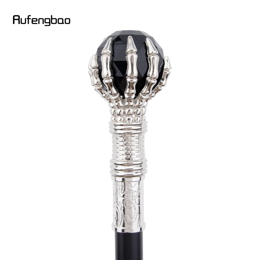 Black Glass Ball White Steampunk Cane Fashion Decorative Stick Gentleman Luxury Crosier Knob Steampunk & Everyday Use 93cm