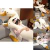 Adorable Large White Goose Plush Pillow Soft And Cuddly With Cozy Filling For Bedroom