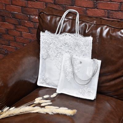 Lace Ladies Handbag Summer Beach Wedding Bridal Party Hand Bag Bolsa Feminina Women's Shoulder Bag Shopping Bag