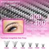 Natural Cluster Feather Lash Kit Segmented Eyelash Lash Glue Eyelash Grafting Kit Lash Extension Essential With Mix Effortless
