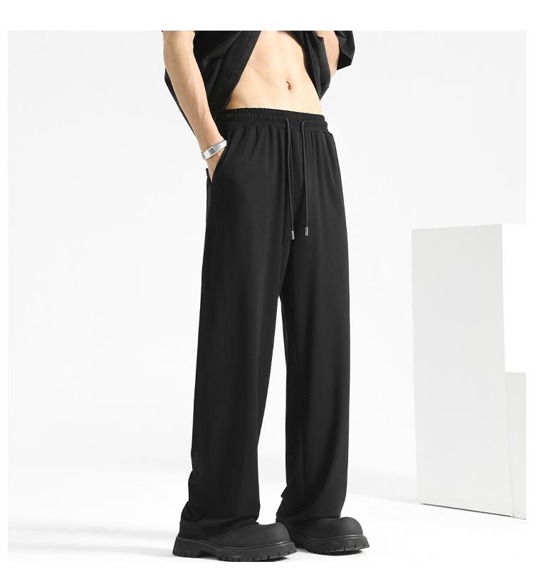 Men's Spring & Autumn Loose Straight-Leg Joggers – Lightweight Casual Long Sweatpants