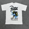 Unisex Cotton Graphic Tee Oversized Fit Short Sleeve T-Shirt Youth Casual Wear
