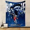 "Basketball Theme Blue Athlete Patterned" Patterned Tapestry for Bedroom and Living Room Home Decor.