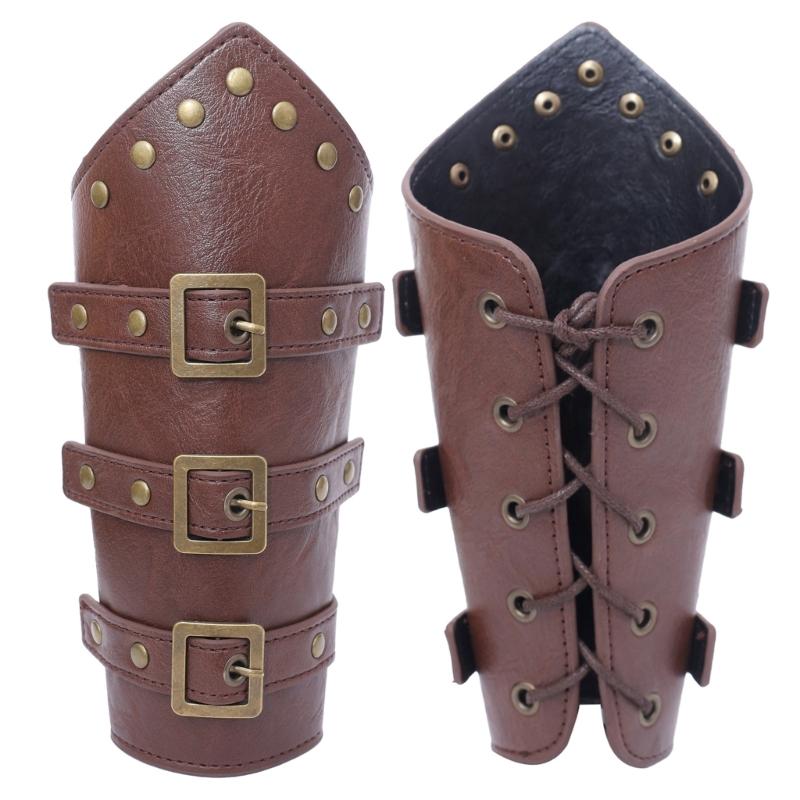 Halloween Medieval Leather Waist Belt Medieval Arm Bracer Medieval Waist Pack for Men Halloween Dress up
