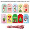 50Pcs Christmas Brown Kraft Paper Gift Tags with Jute And Baker Rope for DIY Xmas Holiday Present Wrap Stamp Navidad Decoration