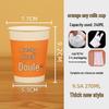 Lantuan Disposable Beverage Paper Cups with Lids & Straws