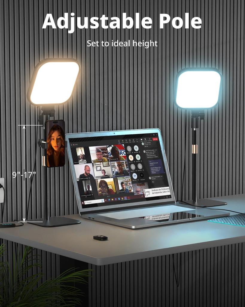 UBeesize Ring Tabletop Light for Surface Low Natural Light for Web Online and High Color High Brightness Smartphone USB Metal Base for Ideal for and