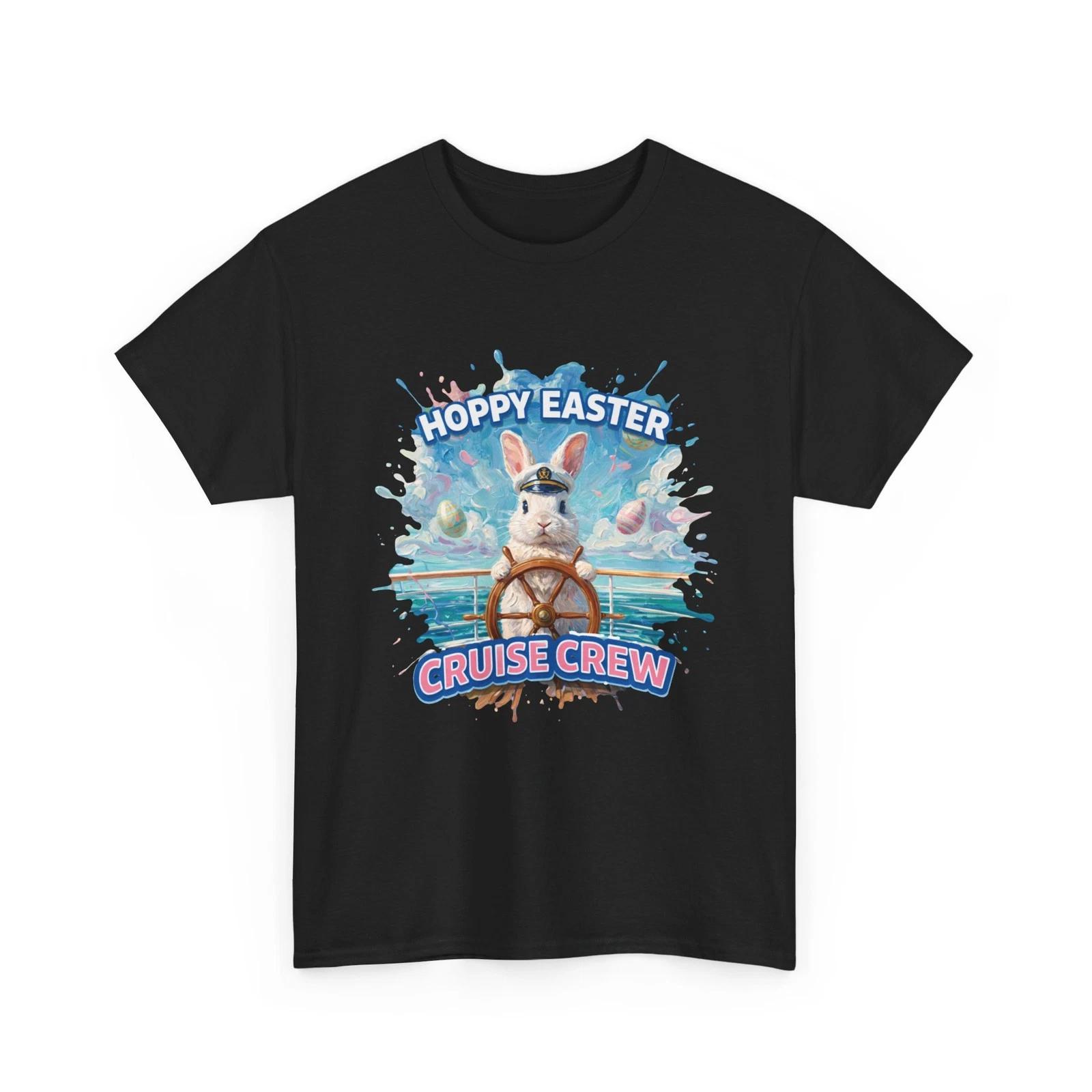 Hoppy Easter Cruise Crew T shirt Bunny Captain Spring Break Cruise Family Group L