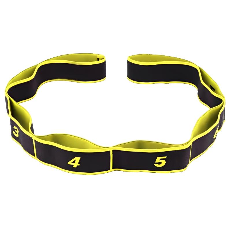 8 Section Dance Resistance Band Yoga Stretching Pilates Fitness Digital Elasticity Training Belt