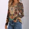Women's Print Long Sleeve Shirts Elegant Casual Tops Trendy Shirts Tops