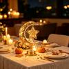 Star Moon Ramadan Night Light Rotatable Home Decoration  Light  Festival Eid