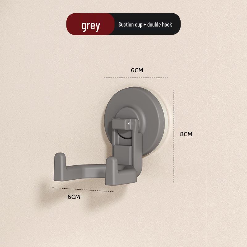 Punch-Free Suction Cup Hook: Traceless Adhesive Kitchen & Bedroom Storage Rack for Pots, Lids, & Utensils