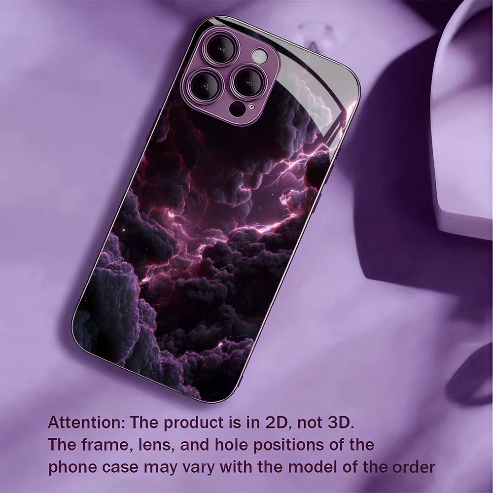 Dark Purple Storm Cloud Art for Coque Iphone for Iphone 17 Case Fashion Case Fundas Glass for iPhone 17 16 15 14 13 Pm Pro Plus