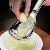 Portable Utensil for Camping Picnics 5-in-1 Stainless Steel Cooking Spoon, Multifunctional Kitchen Heavy Duty Strainer Tools Potato Garlic Masher, Egg