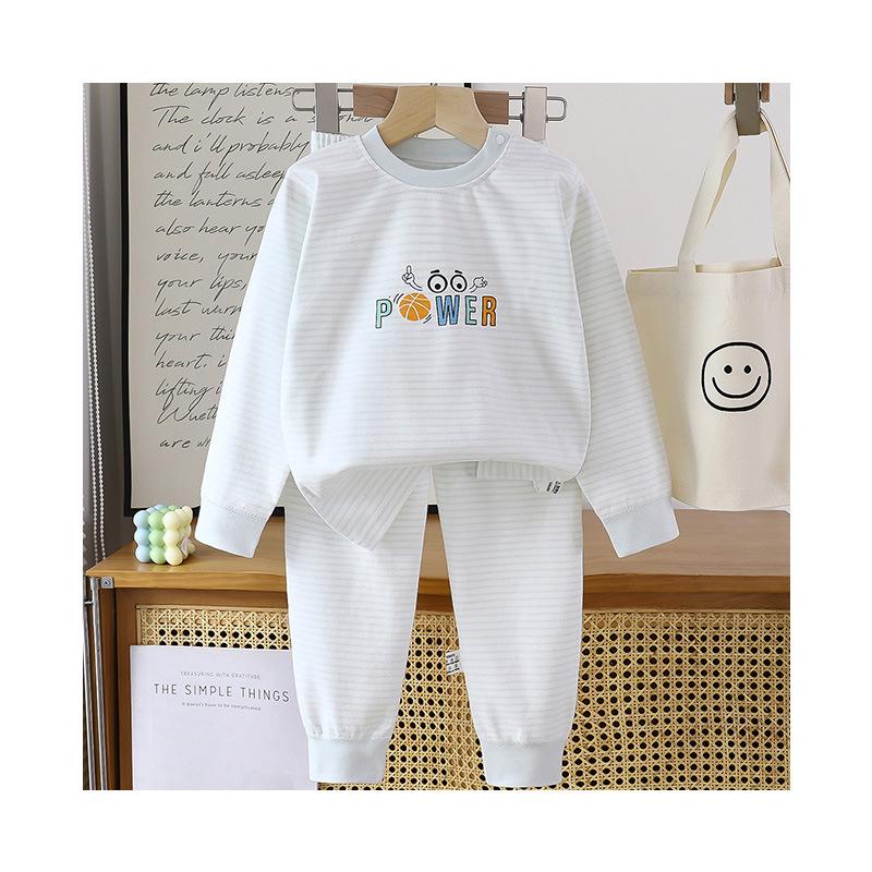 Autumn/Winter Kids' Cotton Long Underwear Set - Cute and Cozy Homewear