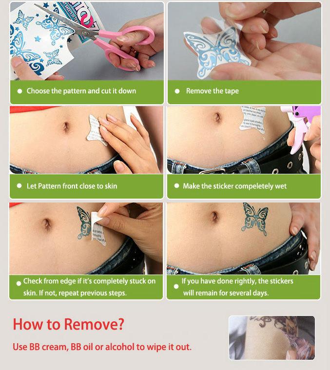 Charming 3D Temporary Butterfly Tattoo Sticker Body Art Removable Waterproof