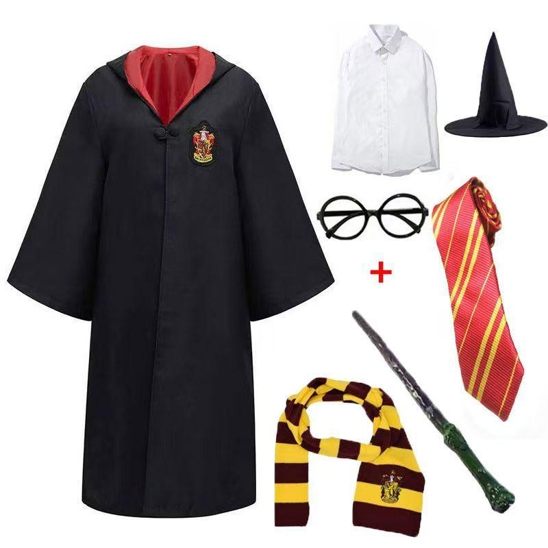 Harry Potter Cosplay Kostüm Magier Robe Kleidung Zubehör Erwachsene Kinder Schuluniform Halloween Umhang