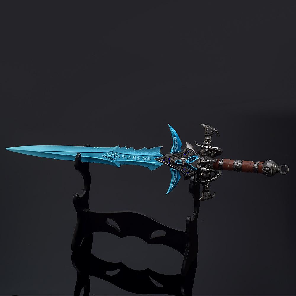Metal Frostmourne Katana Lich King Sword Blade Anime World of Warcraft Ninja Knife Real Size Japanese Katana Samurai Sabre Toy